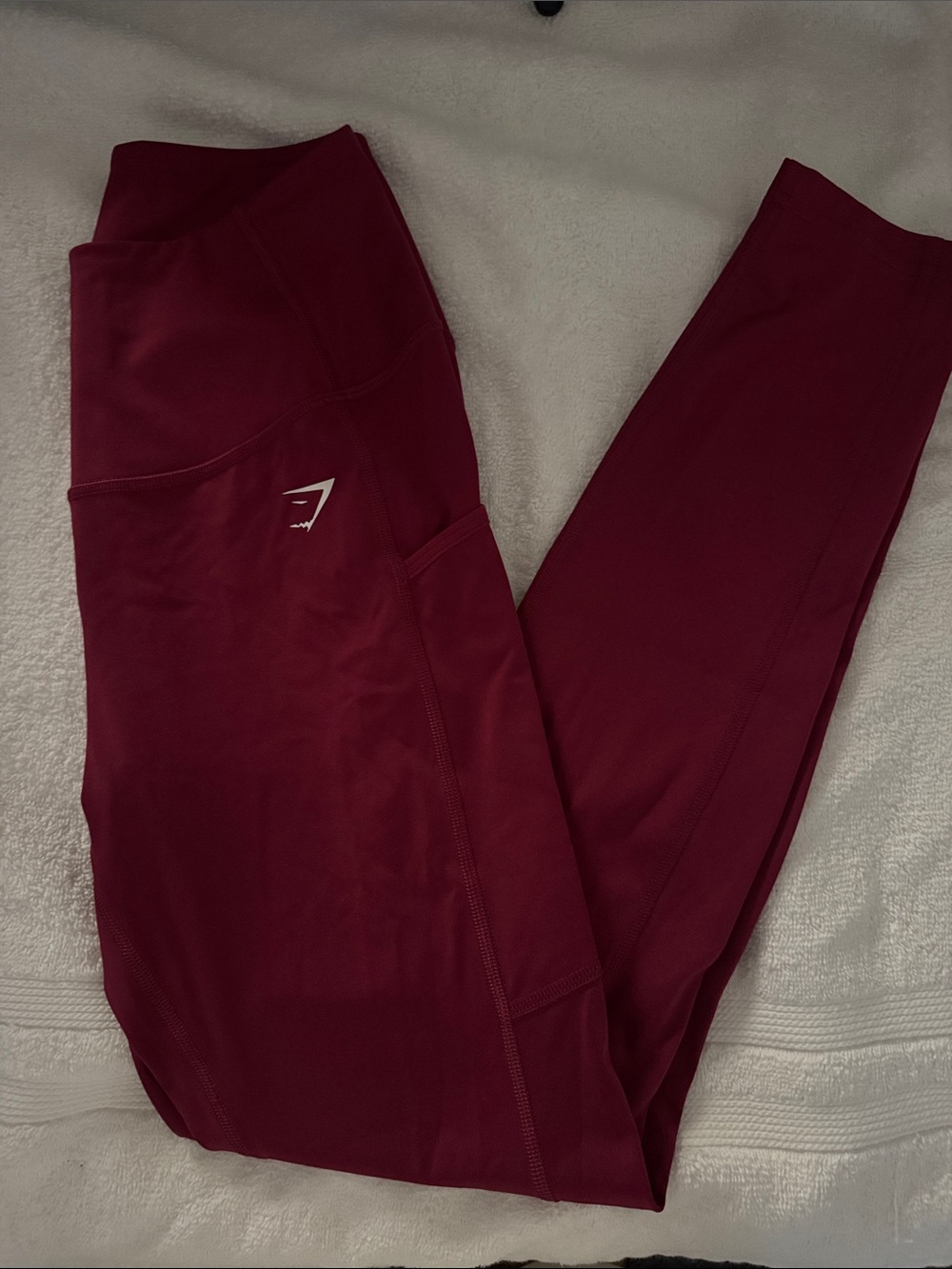 Gym Crew High-Waist Maroon Leggings